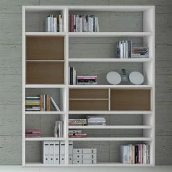 Loftscape Etagère Emporior II.B - Blanc / Imitation chêne de Sonoma - Sans éclairage 5 Loftscape Etagère Emporior II.B - Blanc / Imitation chêne de Sonoma - Sans éclairage -loftscape Boutique regalwand emporior ii b ohne beleuchtung weiss eiche sonoma dekor 2207258