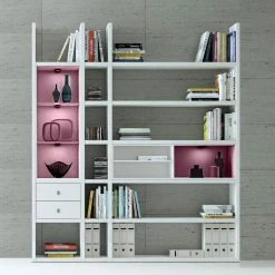 Loftscape Etagère Emporior III.B - Blanc - Avec éclairage -loftscape Boutique regalwand emporior iii b rgb led beleuchtung weiss 3397797