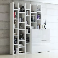 Loftscape Bibliothèque Emporior IV - Blanc brillant -loftscape Boutique regalwand emporior iv hochglanz weiss 1992926