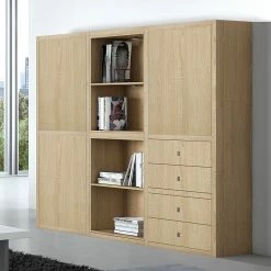 Loftscape Mur d'étagères Emporior VI - Imitation chêne 6 Loftscape Mur d'étagères Emporior VI - Imitation chêne -loftscape Boutique regalwand emporior vi inkl beleuchtung eiche dekor 1555598