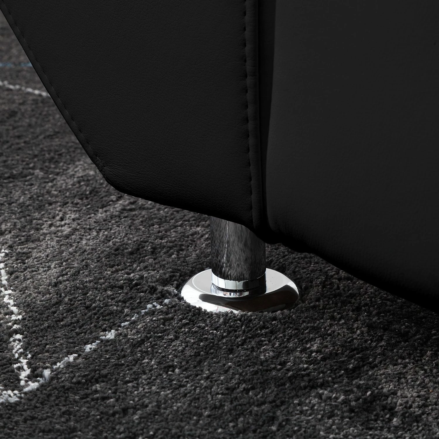 Fredriks Chaise longue de relaxation Califfo - Cuir synthétique noir 10 Fredriks Chaise longue de relaxation Califfo - Cuir synthétique noir – Image 8