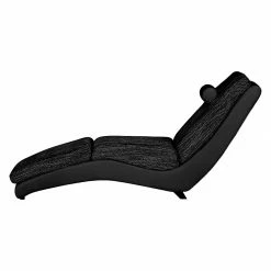Roomscape Chaise longue de relaxation Carson - Cuir synthétique / Tissu structuré noir -loftscape Boutique relaxliege carson kunstleder strukturstoff schwarz 459510