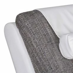 Roomscape Chaise longue de relaxation Carson - Cuir synthétique blanc / Tissu structuré gris clair -loftscape Boutique relaxliege carson kunstleder weiss strukturstoff hellgrau 388176