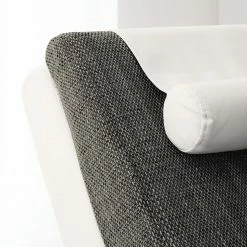 Roomscape Chaise longue de relaxation Carson - Cuir synthétique blanc / Tissu structuré gris clair -loftscape Boutique relaxliege carson kunstleder weiss strukturstoff hellgrau 4905168