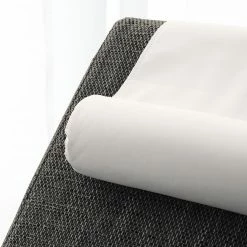 Roomscape Chaise longue de relaxation Carson - Cuir synthétique blanc / Tissu structuré gris clair -loftscape Boutique relaxliege carson kunstleder weiss strukturstoff hellgrau 4905176