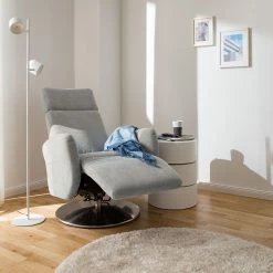 Fredriks Fauteuil de relaxation Biar - Tissu structuré -loftscape Boutique relaxsessel biar strukturstoff manuelle verstellung granit 5003724