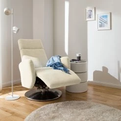Fredriks Fauteuil de relaxation Biar - Beige clair -loftscape Boutique relaxsessel biar strukturstoff manuelle verstellung hellbeige 5003708