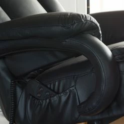 Modoform Fauteuil de relaxation Casey - Cuir véritable / Imitation cuir - Noir -loftscape Boutique relaxsessel casey echtleder kunstleder schwarz 3320613