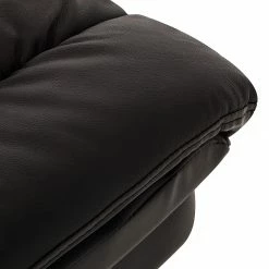 Modoform Fauteuil relax et repose-pieds Grunewald - Cuir véritable / Imitation cuir - Noir - Marron -loftscape Boutique relaxsessel grunewald mit hocker echtleder schwarz 374909