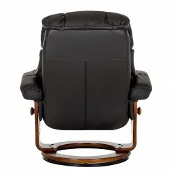 Modoform Fauteuil relax et repose-pieds Grunewald - Cuir véritable / Imitation cuir - Noir - Marron -loftscape Boutique relaxsessel grunewald mit hocker echtleder schwarz 374918