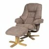 Duo Collection Fauteuil de relaxation Bordeaux - Avec repose-pieds - Microfibre - Marron -loftscape Boutique relaxsessel lacanau mit hocker microfaser braun 446443