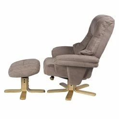 Duo Collection Fauteuil de relaxation Bordeaux - Avec repose-pieds - Microfibre - Marron -loftscape Boutique relaxsessel lacanau mit hocker microfaser braun 446446