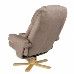 Duo Collection Fauteuil de relaxation Bordeaux - Avec repose-pieds - Microfibre - Marron -loftscape Boutique relaxsessel lacanau mit hocker microfaser braun 446448