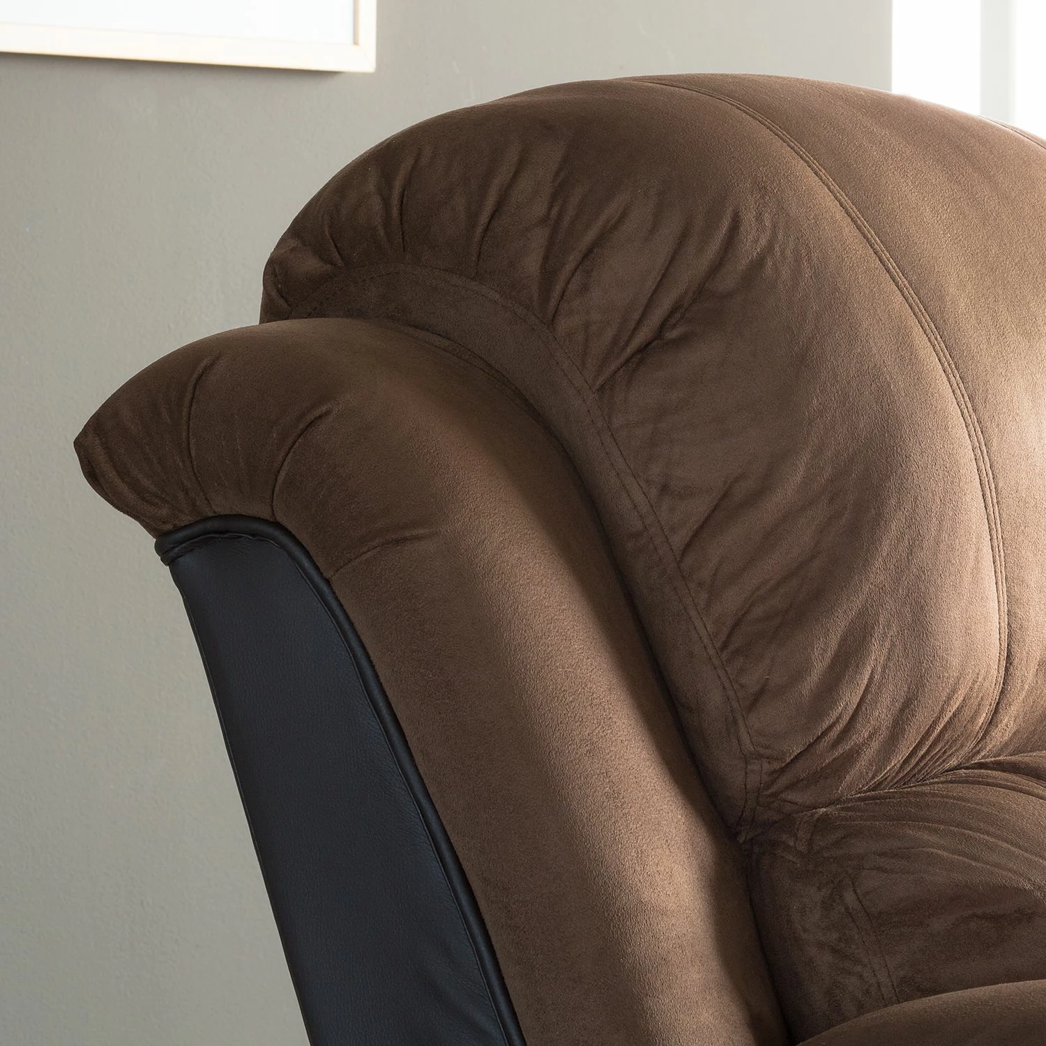 Modoform Fauteuil de relaxation Norden - Microfibre / Imitation cuir - Marron 13 Modoform Fauteuil de relaxation Norden - Microfibre / Imitation cuir - Marron – Image 11