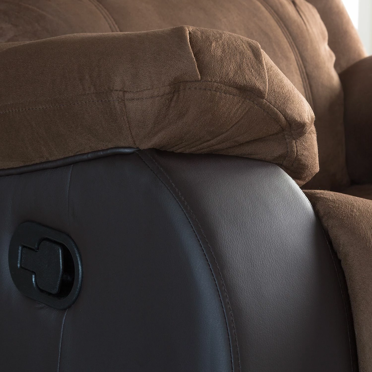 Modoform Fauteuil de relaxation Norden - Microfibre / Imitation cuir - Marron 14 Modoform Fauteuil de relaxation Norden - Microfibre / Imitation cuir - Marron – Image 12