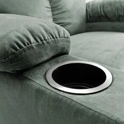 Modoform Fauteuil de relaxation Norvell - Microfibre - gris - Gris -loftscape Boutique relaxsessel norvell microfaser dunkelgruen 4874232