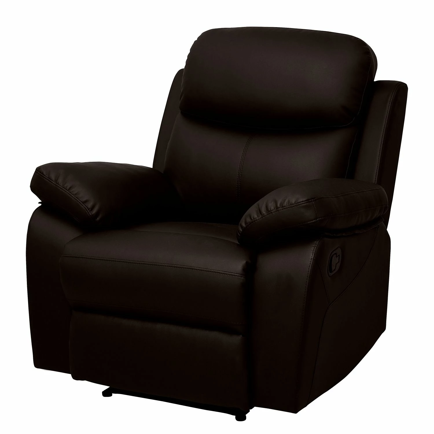 Modoform Fauteuil de relaxation Tetchill - Imitation cuir - Marron foncé 3 Modoform Fauteuil de relaxation Tetchill - Imitation cuir - Marron foncé