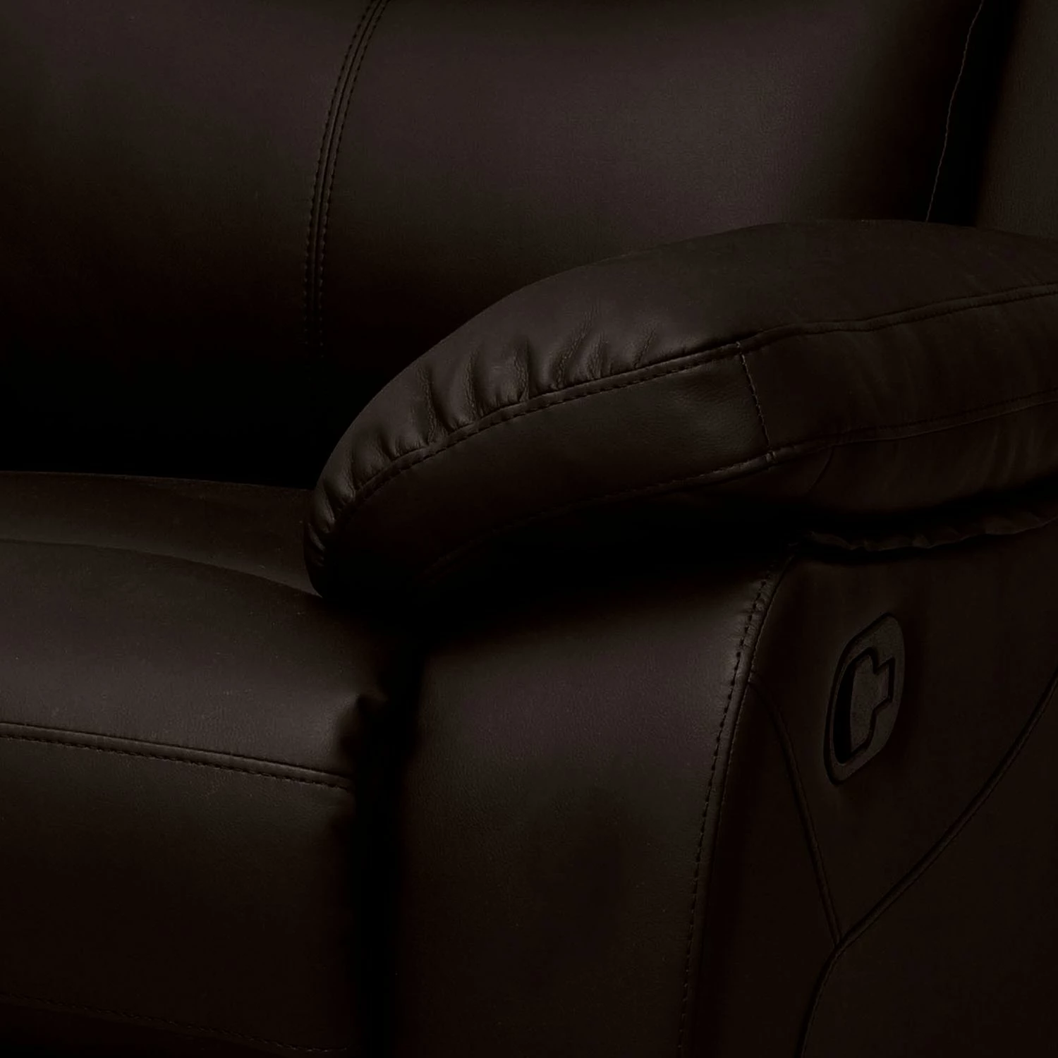 Modoform Fauteuil de relaxation Tetchill - Imitation cuir - Marron foncé 11 Modoform Fauteuil de relaxation Tetchill - Imitation cuir - Marron foncé – Image 9