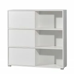 Germania Etagère à portes coulissantes Mingle II - Blanc / Imitation chêne Sonoma -loftscape Boutique schiebetuerenregal mingle ii weiss eiche sonoma dekor 5029168