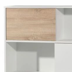 Germania Etagère à portes coulissantes Mingle II - Blanc / Imitation chêne Sonoma -loftscape Boutique schiebetuerenregal mingle ii weiss eiche sonoma dekor 5029248