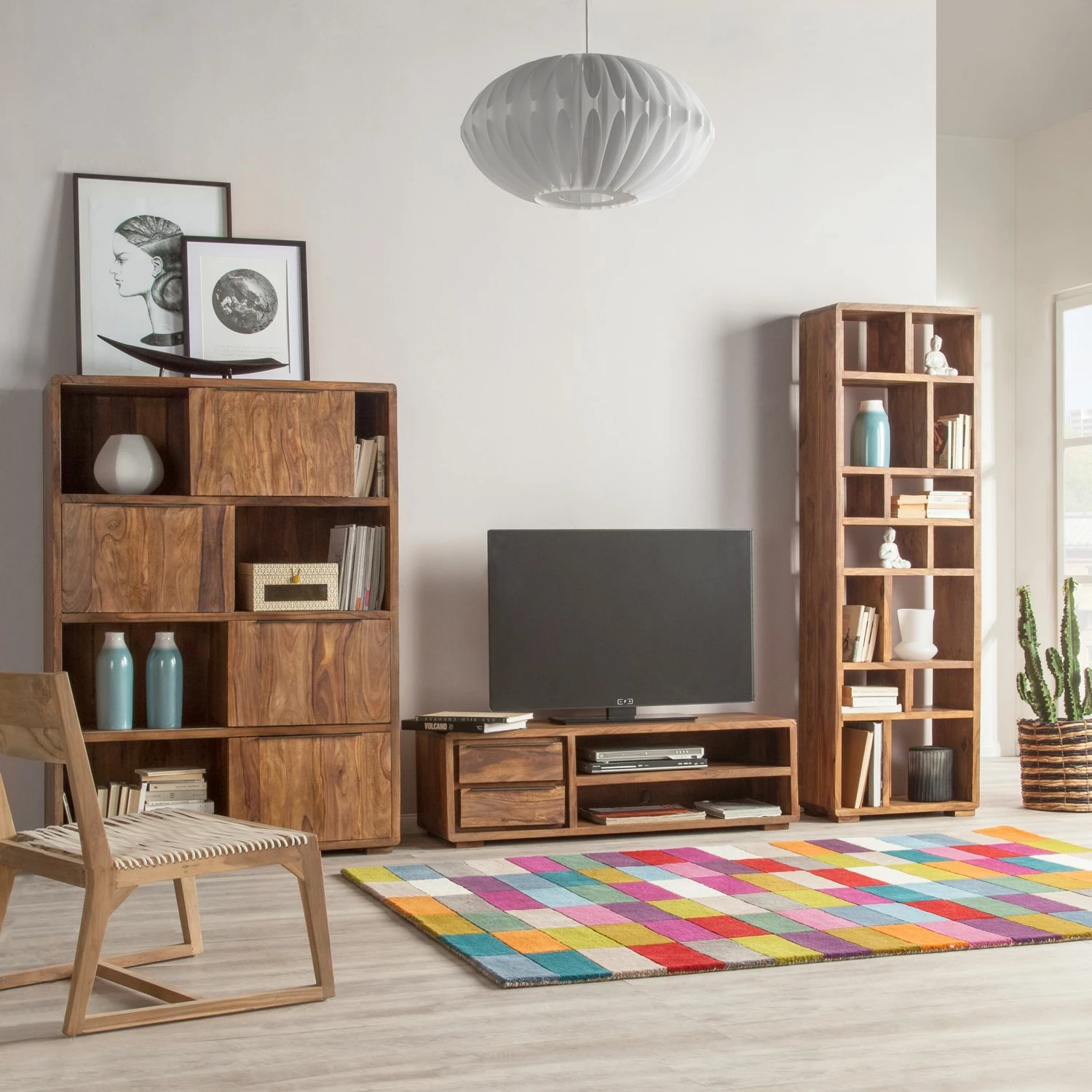 Ars Natura Meuble TV Trangle - Sheesham massif 4 Ars Natura Meuble TV Trangle - Sheesham massif – Image 2