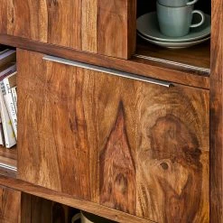 Ars Natura Étagère à portes coulissantes Trangle - Sheesham massif -loftscape Boutique schiebetuerenregal trangle sheesham massiv 676050