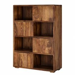 Ars Natura Étagère à portes coulissantes Trangle - Sheesham massif -loftscape Boutique schiebetuerenregal trangle sheesham massiv 702702