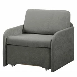 Ars Natura Fauteuil convertible Disley - Gris - Avec accoudoirs