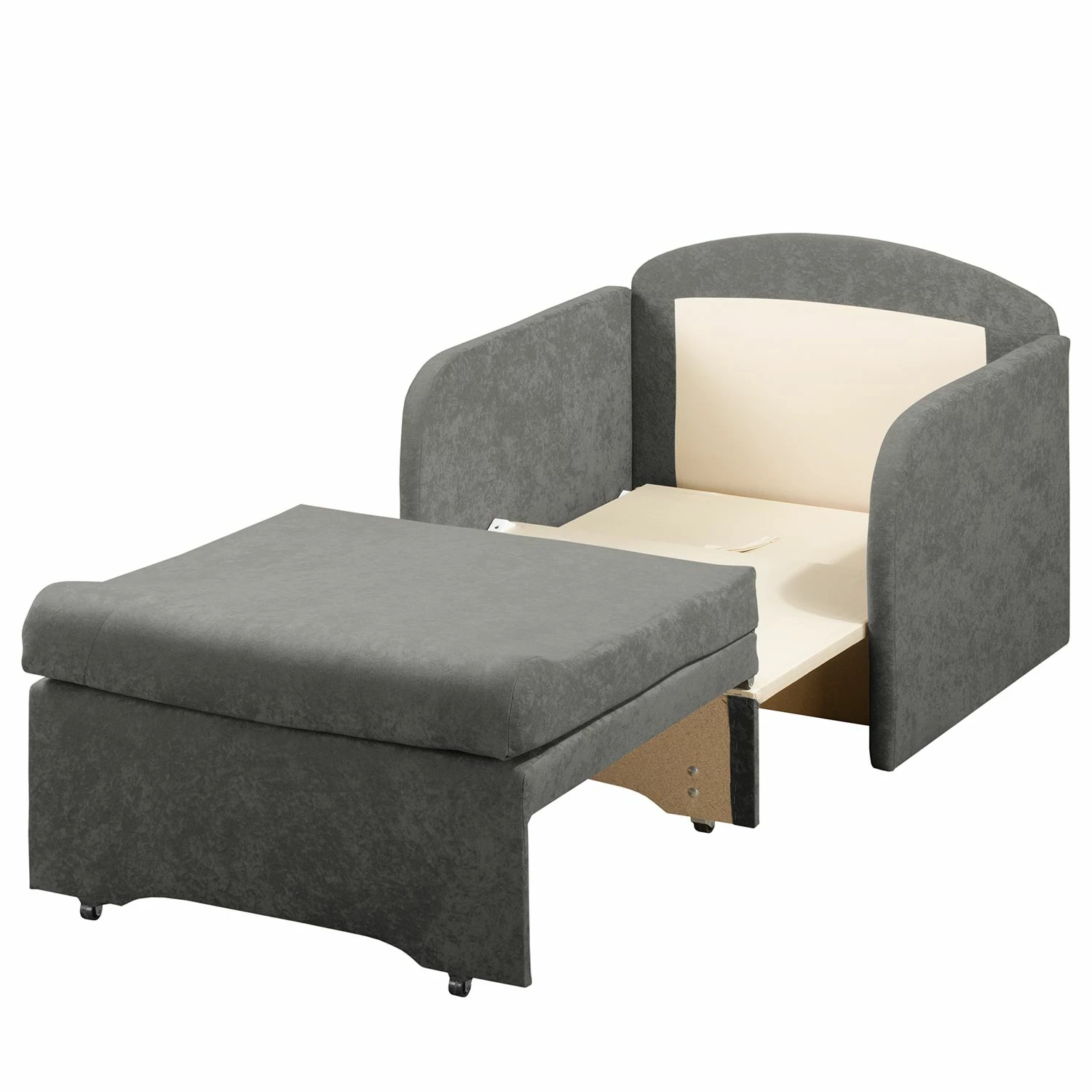 Ars Natura Fauteuil convertible Disley - Gris - Avec accoudoirs 4 Ars Natura Fauteuil convertible Disley - Gris - Avec accoudoirs – Image 2