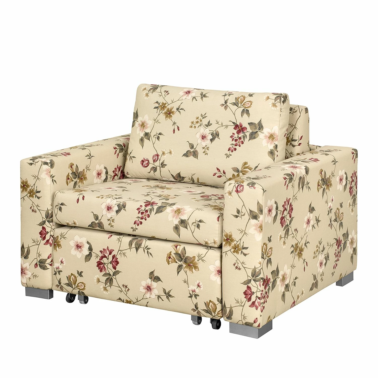 Mooved Fauteuil convertible Finne - Tissé à plat - Marron / Rouge 3 Mooved Fauteuil convertible Finne - Tissé à plat - Marron / Rouge