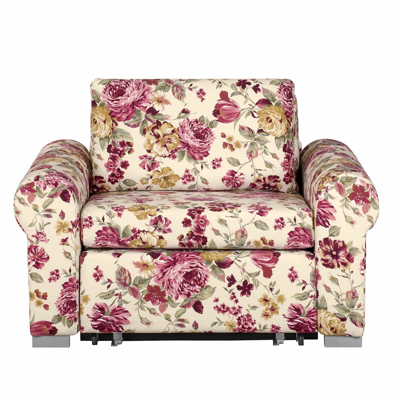 Mooved Fauteuil convertible Latina XII - Matière tissée - Motif floral beige 5 Mooved Fauteuil convertible Latina XII - Matière tissée - Motif floral beige – Image 3