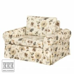 Mooved Fauteuil convertible Latina VIII - Beige / Marron -loftscape Boutique schlafsessel latina iv flachgewebe gebluemt beige braun 4301468