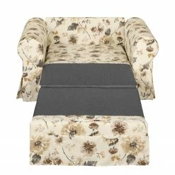 Mooved Fauteuil convertible Latina VIII - Beige / Marron -loftscape Boutique schlafsessel latina iv flachgewebe gebluemt beige braun 4301496