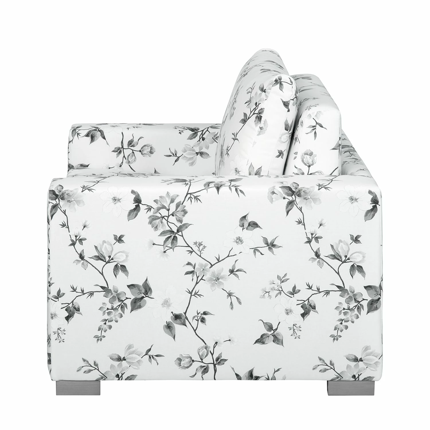 Mooved Fauteuil convertible Latina VII - Matière tissée - Motif floral - Blanc / Gris 6 Mooved Fauteuil convertible Latina VII - Matière tissée - Motif floral - Blanc / Gris – Image 4