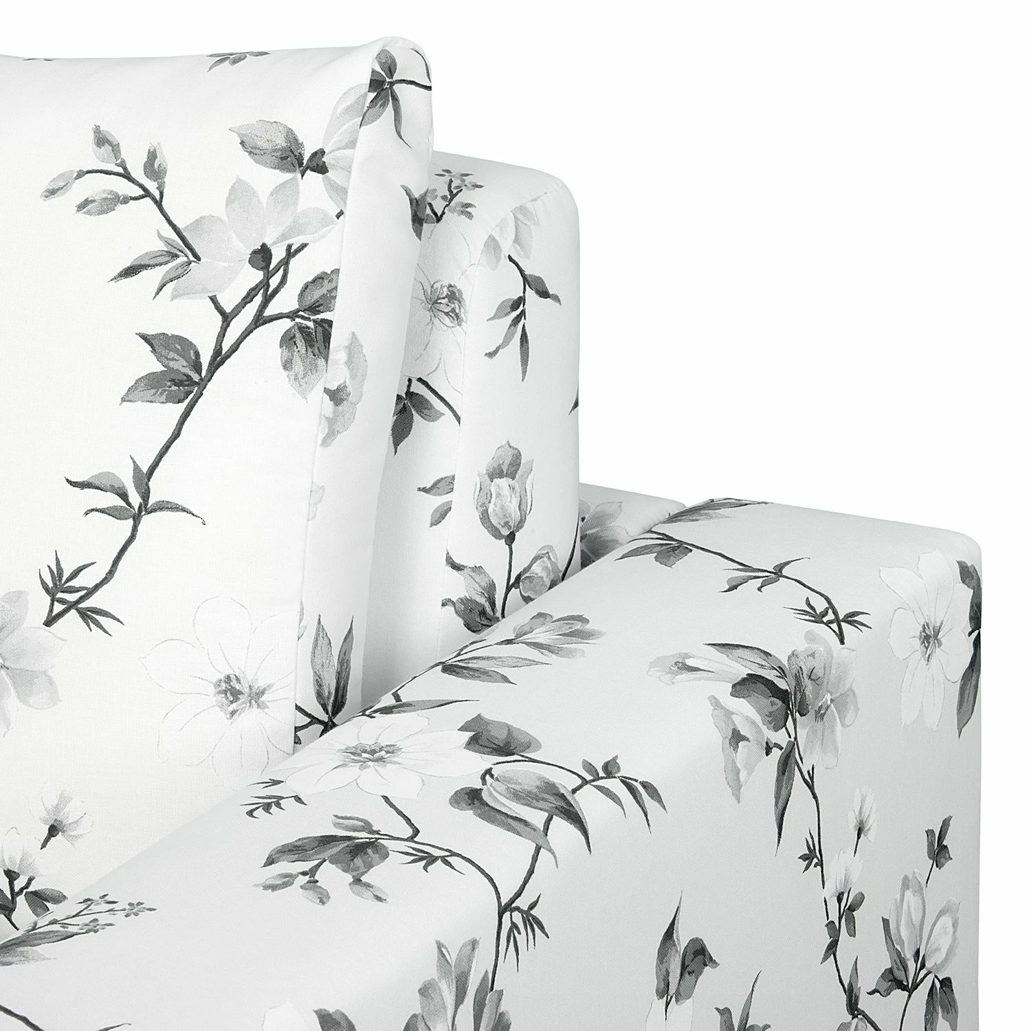 Mooved Fauteuil convertible Latina VII - Matière tissée - Motif floral - Blanc / Gris 14 Mooved Fauteuil convertible Latina VII - Matière tissée - Motif floral - Blanc / Gris – Image 12