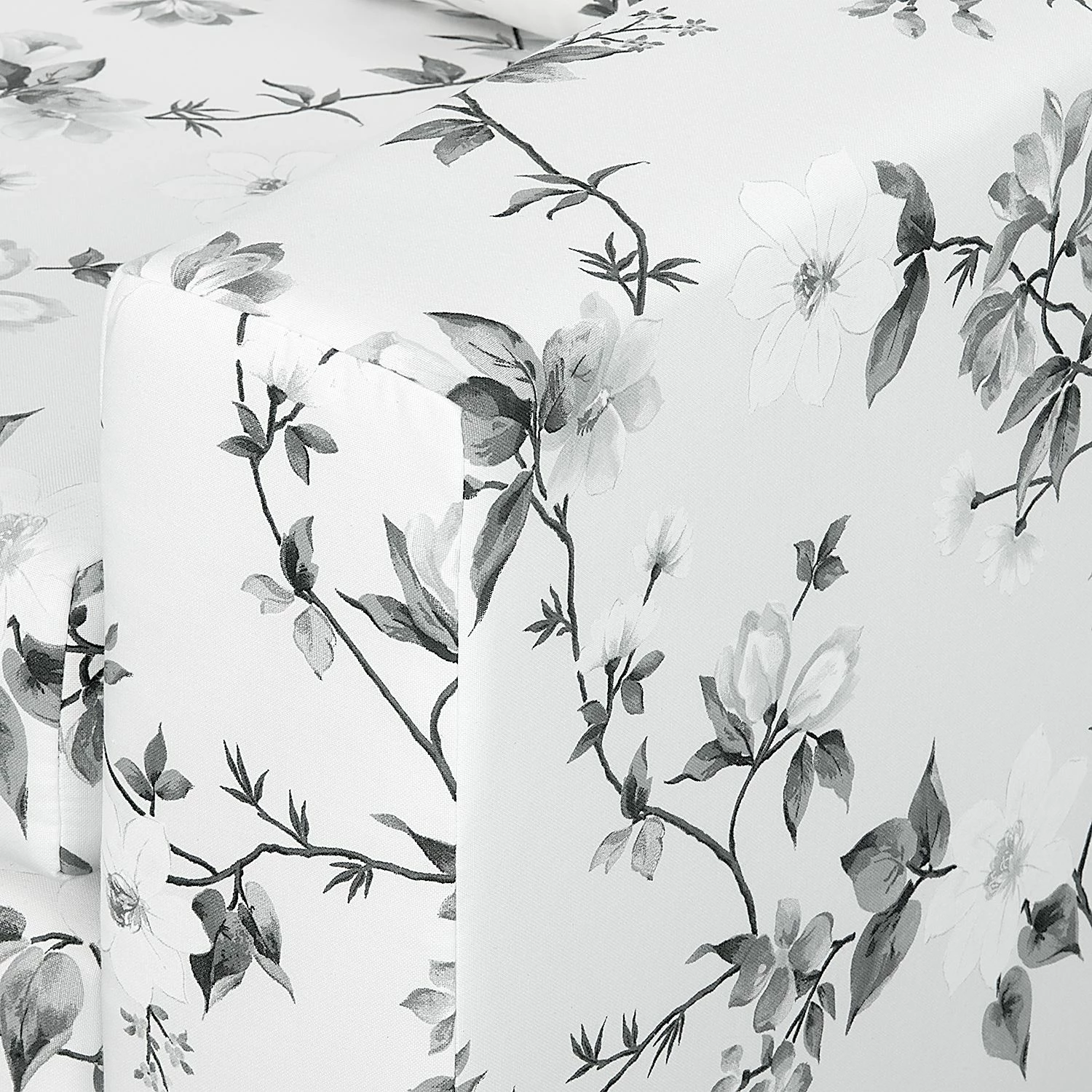 Mooved Fauteuil convertible Latina VII - Matière tissée - Motif floral - Blanc / Gris 15 Mooved Fauteuil convertible Latina VII - Matière tissée - Motif floral - Blanc / Gris – Image 13