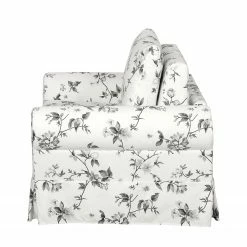 Mooved Fauteuil convertible Latina VII - Matière tissée - Blanc / Gris -loftscape Boutique schlafsessel lepe gebluemt weiss grau 4134132