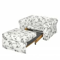 Mooved Fauteuil convertible Latina VII - Matière tissée - Blanc / Gris -loftscape Boutique schlafsessel lepe gebluemt weiss grau 4134140