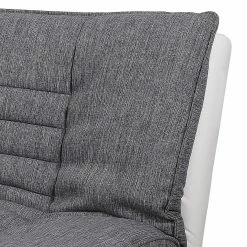 Fredriks Canapé convertible Fanny - Tissu gris clair / Cuir synthétique blanc -loftscape Boutique schlafsofa fanny webstoff hellgrau kunstleder weiss 354074