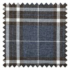 Mooved Canapé convertible Latina X - Gris / Bleu - Largeur : 185 cm -loftscape Boutique schlafsofa latina country webstoff grau karomuster 394895