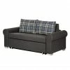 Mooved Canapé convertible Latina X - Gris / Bleu - Largeur : 185 cm -loftscape Boutique schlafsofa latina country webstoff grau karomuster 394908