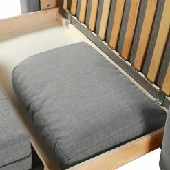 Mooved Canapé convertible Latina - Tissu Doran : Gris - Largeur : 150 cm -loftscape Boutique schlafsofa latina webstoff grau 150 cm 4047960