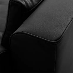 Chillout by Franz Fertig Canapé convertible Leo - Noir -loftscape Boutique schlafsofa leo echtleder schwarz 1407894