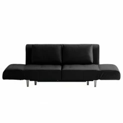 Chillout by Franz Fertig Canapé convertible Leo - Noir -loftscape Boutique schlafsofa leo echtleder schwarz 1407902