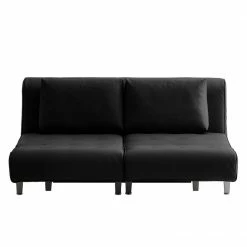 Chillout by Franz Fertig Canapé convertible Leo - Noir -loftscape Boutique schlafsofa leo echtleder schwarz 1407910