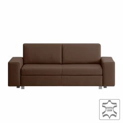 Chillout by Franz Fertig Canapé convertible Plaza - Expresso - Largeur : 178 cm - Sans fonction -loftscape Boutique schlafsofa plaza echtleder espresso 178 cm gerade armlehnen 1413398