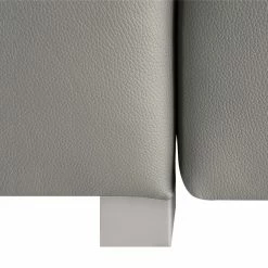 Chillout by Franz Fertig Canapé convertible Plaza - Gris - Largeur : 192 cm - Accoudoir réglable -loftscape Boutique schlafsofa plaza echtleder grau 192 cm abklappbare armlehnen 1413806