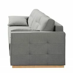 Roomscape Canapé convertible Realico - Gris argenté -loftscape Boutique schlafsofa realico webstoff silbergrau 4912640