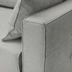 Roomscape Canapé convertible Realico - Gris argenté -loftscape Boutique schlafsofa realico webstoff silbergrau 4912656