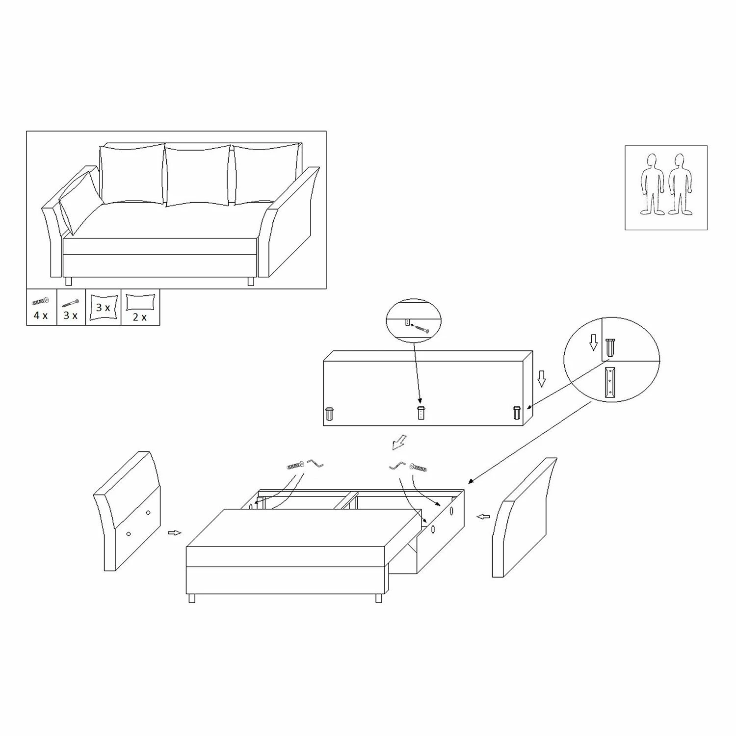 Mooved Canapé convertible Rollins - Cognac vintage 19 Mooved Canapé convertible Rollins - Cognac vintage – Image 17